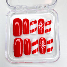 Load image into Gallery viewer, Candy Cane Lane Nails
