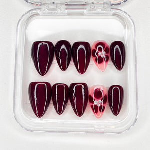 Maroon Nails