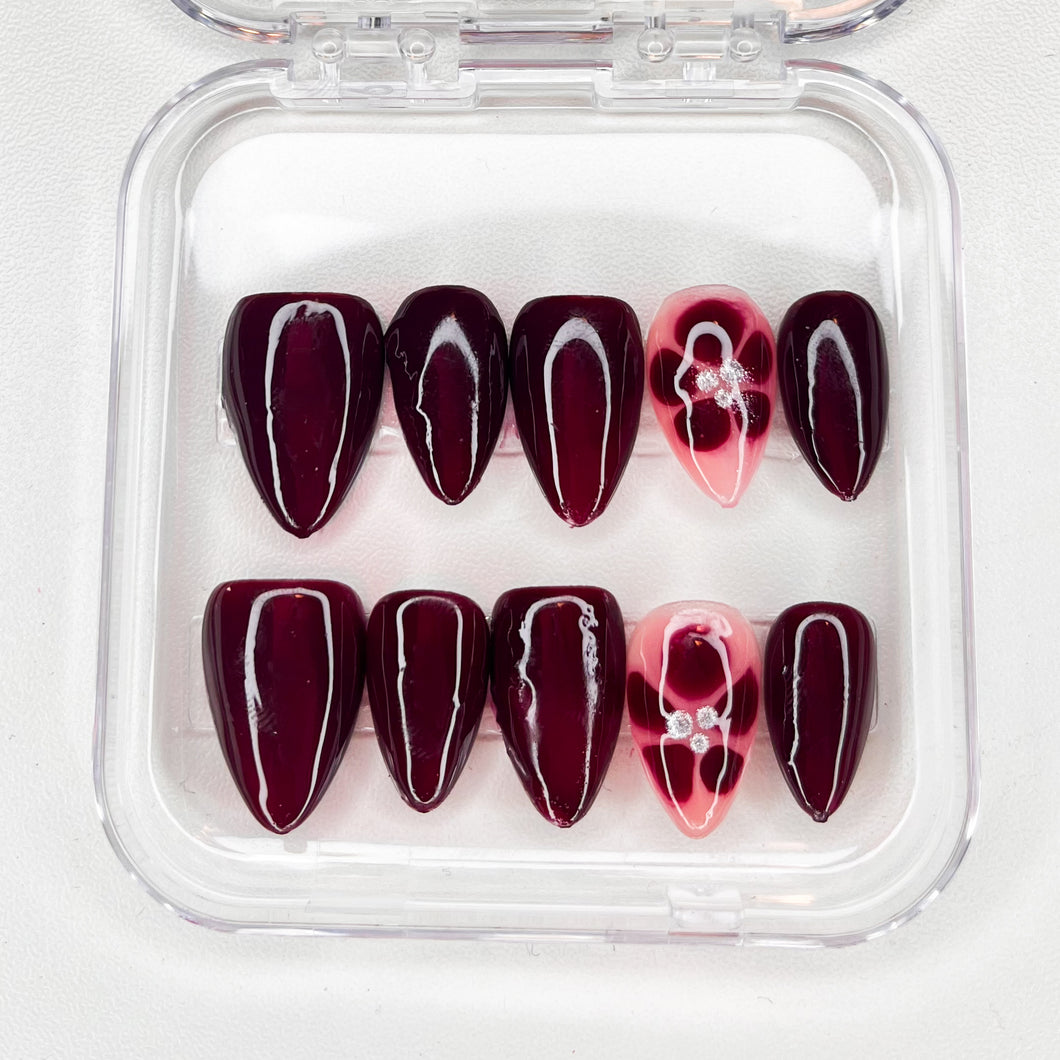 Maroon Nails